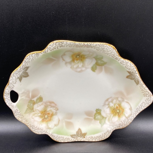 Vintage RC berries and cream bowl and tray, porcelain, white, pink & gold. - Picture 10 of 11